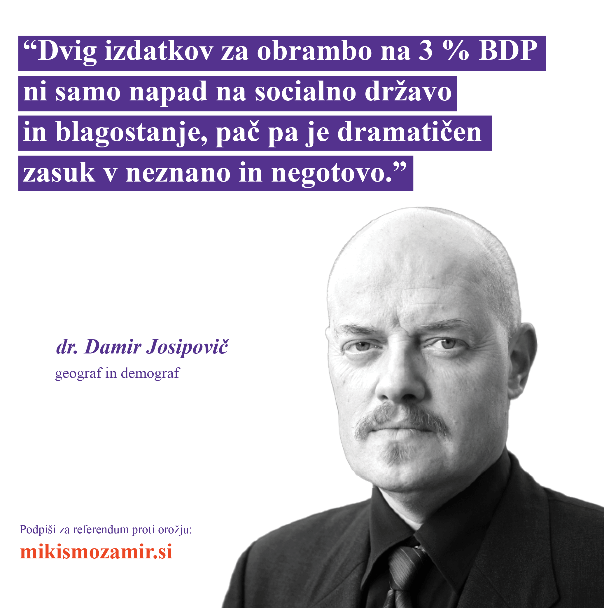 Izjava podpore - Dr. Damir Josipovič